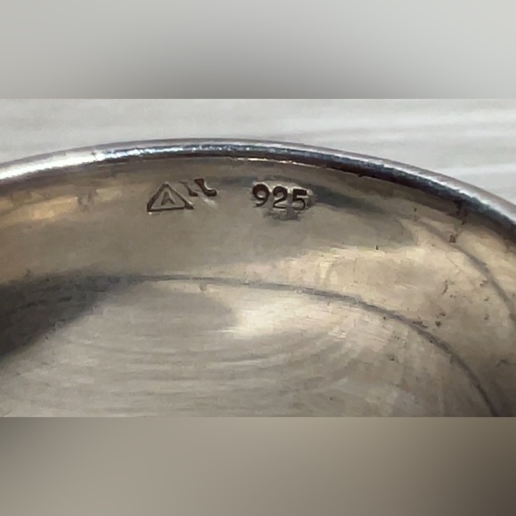 Vintage Designer (AIL) Sterling Silver & Gold Bird Wide Spinner Ring, Size 10 - Picture 5 of 8